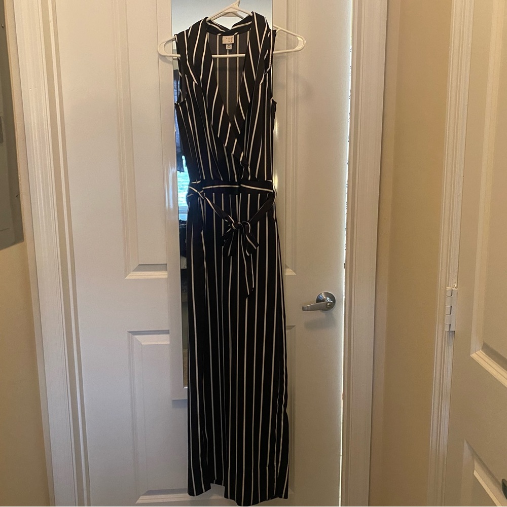 A New Day (Target) Size XS Black and White Striped Jumpsuit